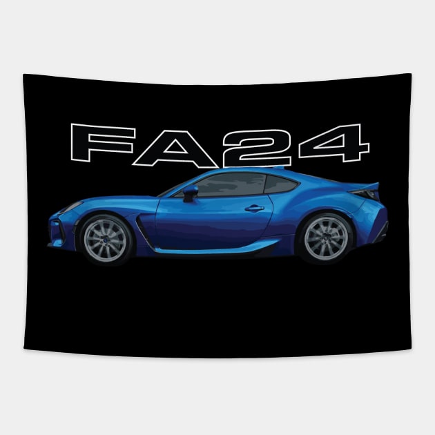 World Rally Blue Pearl BRZ 2022 gr86 zc6 86 fa24 Tapestry by cowtown_cowboy