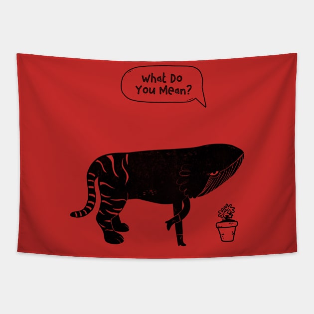 What do you mean? Tapestry by Gnawtees