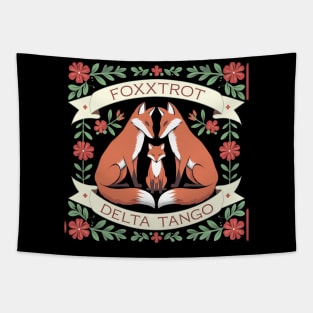 foxtrot delta tango three fox two flower Classic Tapestry