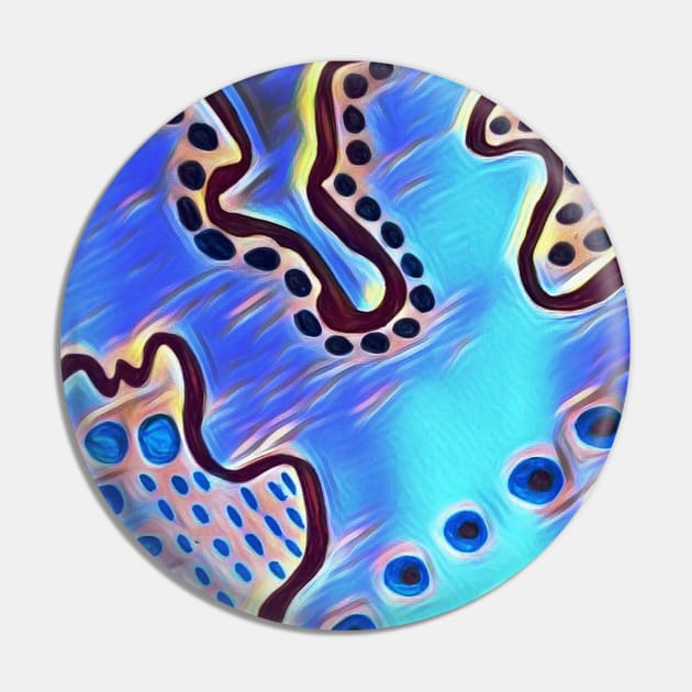 African Particle Art Pin by Cozy infinity