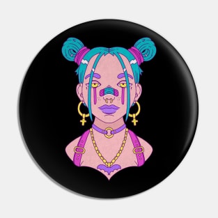 Cyber Girl Pin