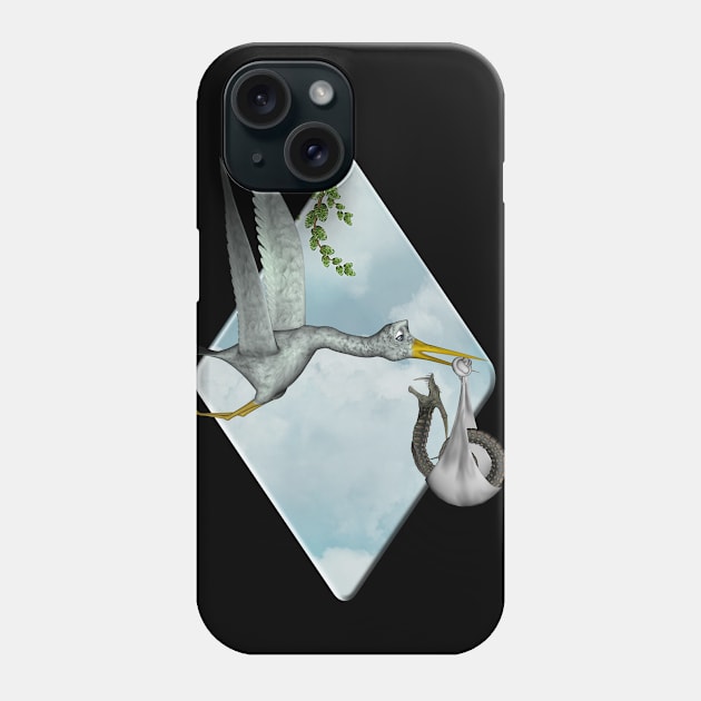Funny stork Phone Case by Nicky2342