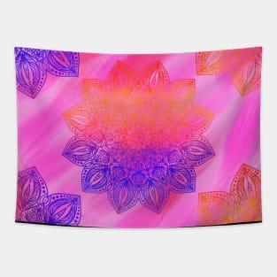 Boho Style Abstract Festive Mandala Pattern Tapestry