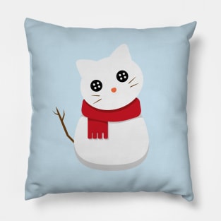 Cute Kawaii Snowcat Pillow