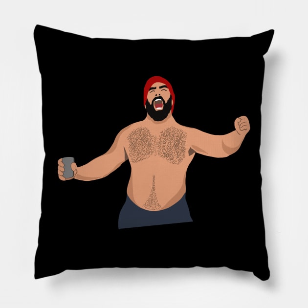 Jason Kelce Shirtless Pillow by notsleepyart