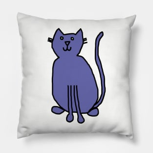 Very Peri the Periwinkle Blue Cat Color of the Year 2022 Pillow