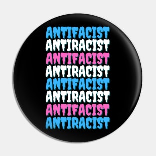 Antifacist Antiracist Pin