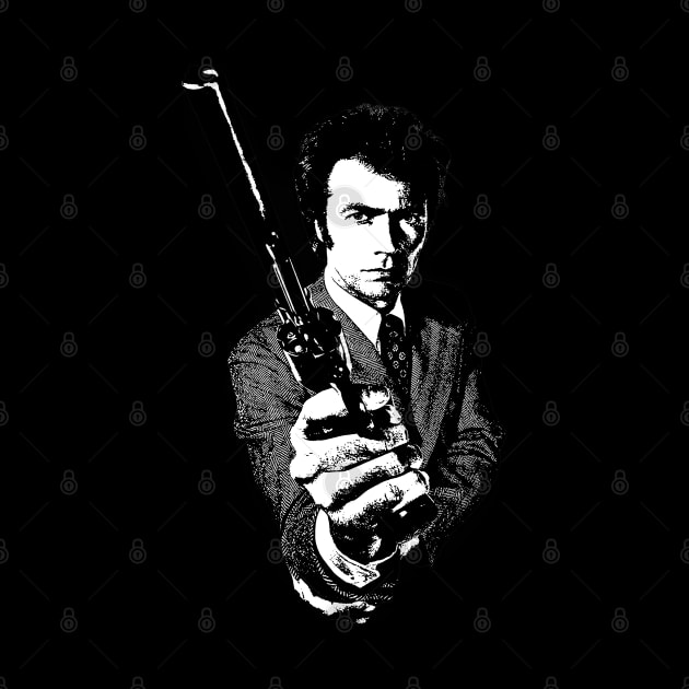 Dirty Harry White Stencil by JorgeHigginsDesigns