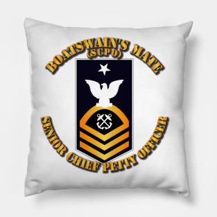 Navy - SCPO - Blue - Gold with Txt Pillow