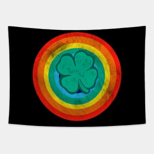 Rainbow Shamrock Tapestry