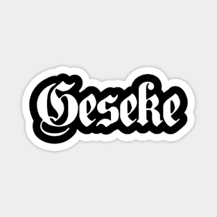 Geseke written with gothic font Magnet