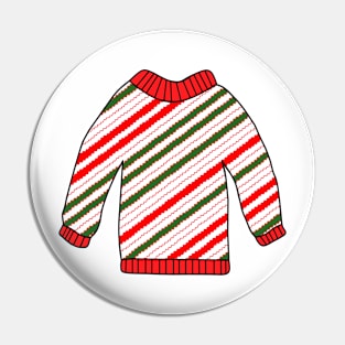 Christmas Stripes Sweater Pin