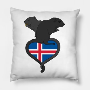 Gerbil Iceland (dark) Pillow