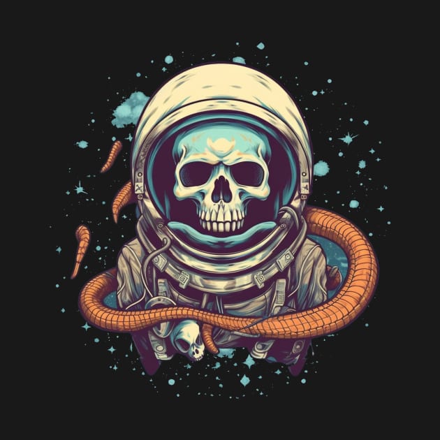 Skull Astronaut with Alien Tentacle by TOKEBI