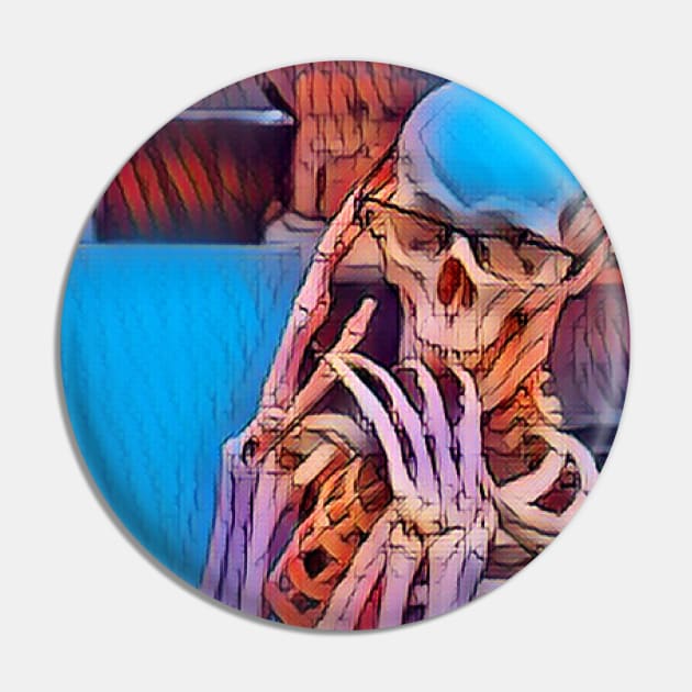 Gossiping skeleton Pin by OdllyWeird