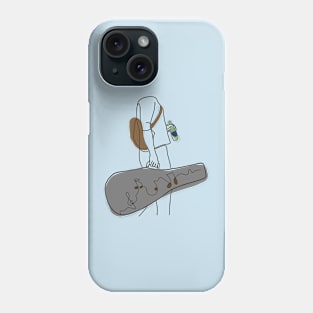 Musician (guitarist) minimalist line art Phone Case