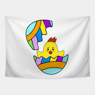 HAPPY Easter Cute Chick - Cute Easter Egg Art Tapestry