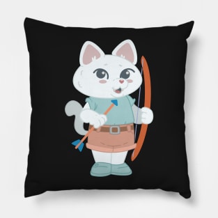 Archery Cute Cat Player - Girl Kids gift design Pillow