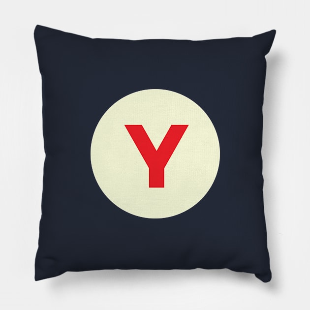 Vintage Y Monogram Pillow by calebfaires