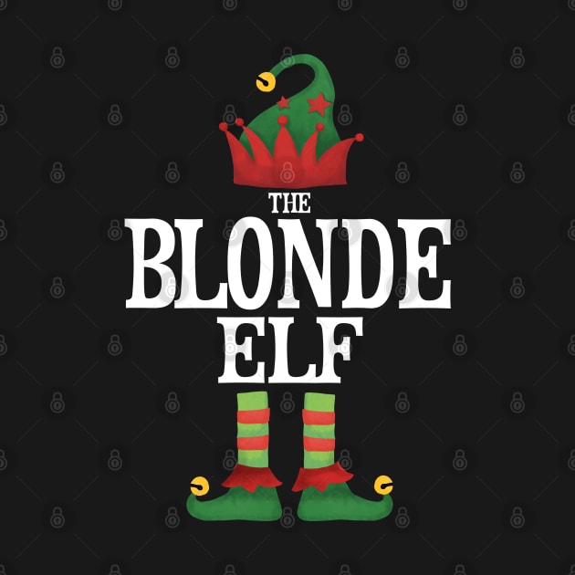 Blonde Elf Matching Family Group Christmas Party Pajamas by uglygiftideas
