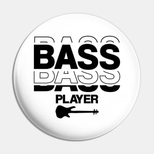 Bass Player gift Modern Minimalistic Typography Pin