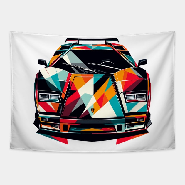 Lamborghini Countach Tapestry by Vehicles-Art