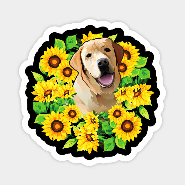 Funny Dog Paw Love Sunflower Labrador Retriever Tee Gifts Funny Dog Paw Love Sunflower Labrador R Magnes Teepublic Pl