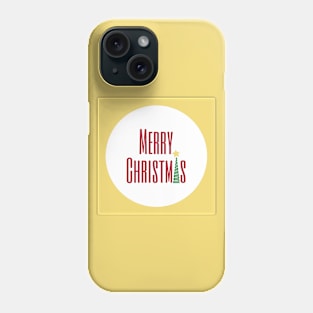 Merry Christmas typography Phone Case