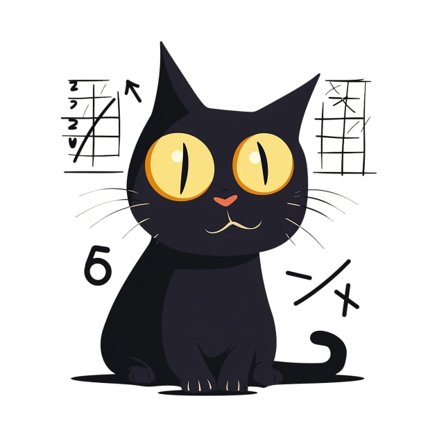 cat and math by Stephanie Francoeur Art