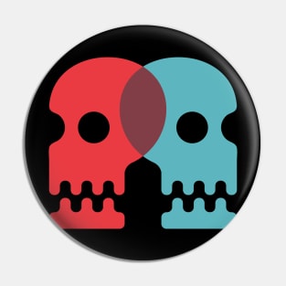 Two Skulls Pin