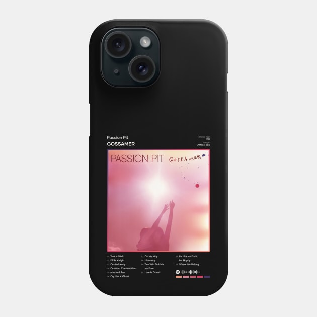 Passion Pit - Gossamer Tracklist Album Phone Case by 80sRetro