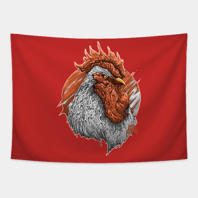 Rooster Tapestry by HDA (hand draw artwork)