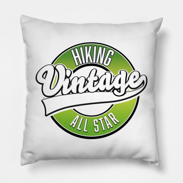 Hiking Vintage all star logo Pillow by nickemporium1