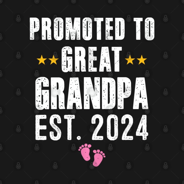 New Grandpa 2024 Promoted To Great Grandpa 2024 It's A Girl by Mitsue Kersting