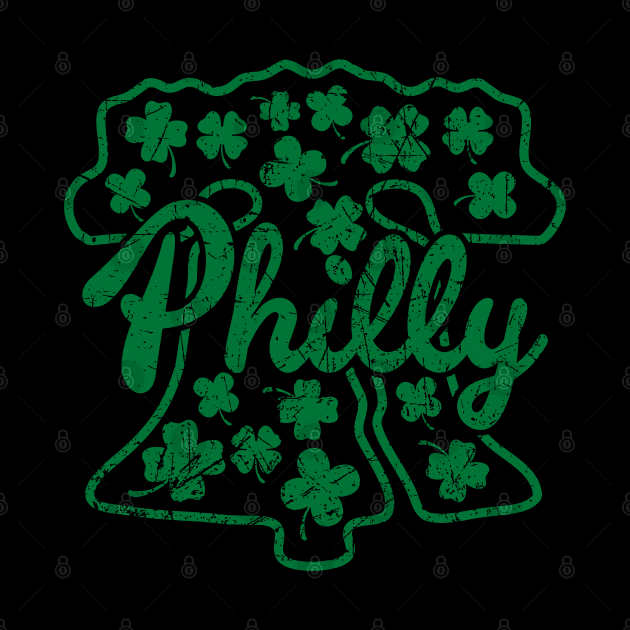 Philadelphia Liberty Bell Shamrock Irish St. Patrick's Day Green by TeeCreations