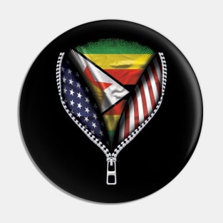 Zimbabwean Flag  Zimbabwe Flag American Flag Zip Down - Gift for Zimbabwean From Zimbabwe Pin