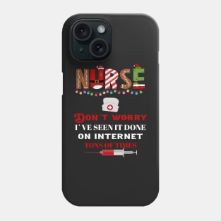 Funny Nurse Christmas Pun Quote Hilarious Joke Phone Case