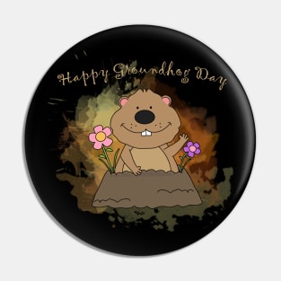 Happy Groundhog Day t-shirt Pin