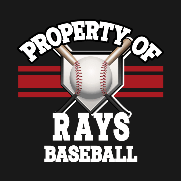 Proud Name Rays Graphic Property Vintage Baseball by QuickMart