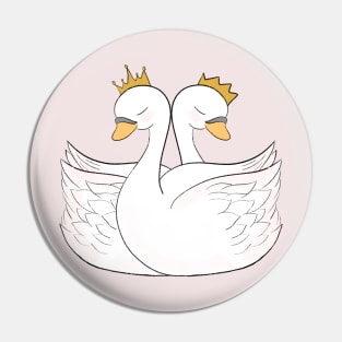Lovely Couple Swan Pin
