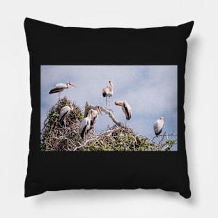 Yellow Billed Stork colony Pillow