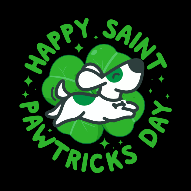 Happy Saint Pawtricks Day Funny Dog Lovers St Patricks Day by thingsandthings