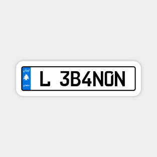 Lebanon car license plate Magnet