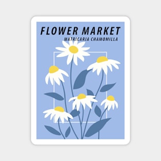 Flower market print, Chamomile, Daisy, Posters aesthetic, Flower art, Museum poster, Cottagecore Magnet