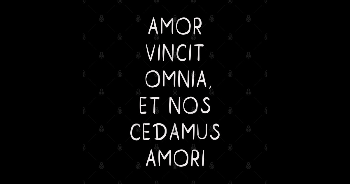 Amor vincit omnia et nos cedamus amori Amor Vincit Omnia Magnet