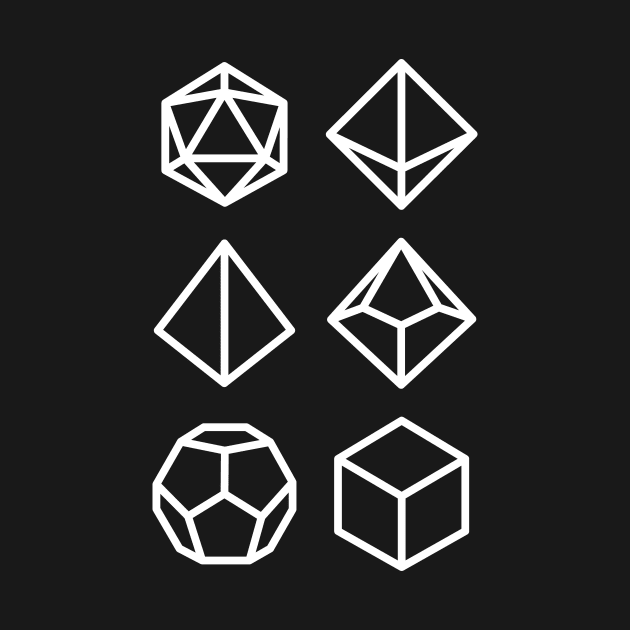 Polyhedral Dice Icons RPG D20 by OfficialTeeDreams