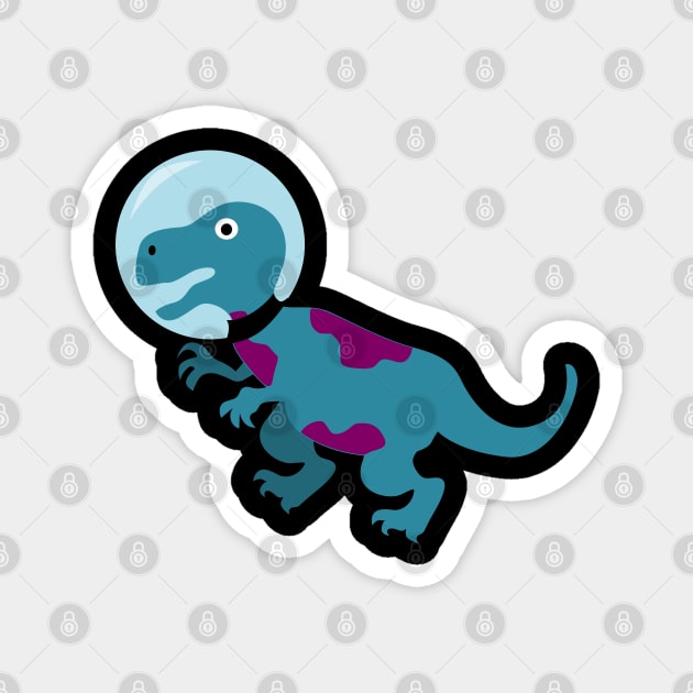 Space Dinosaur Magnet by citypanda