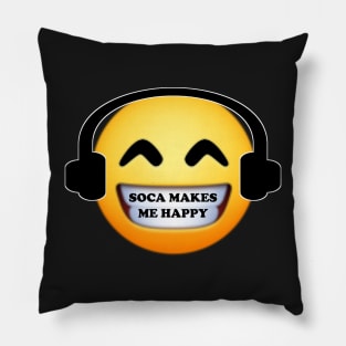 Soca Music Makes Me Happy Emoji - Soca Mode Pillow