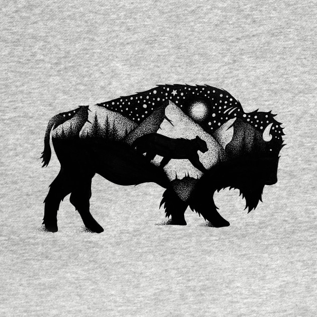 Disover THE BISON AND THE COUGAR - Buffalo - T-Shirt