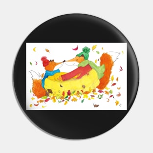 Fall Foxes Pin